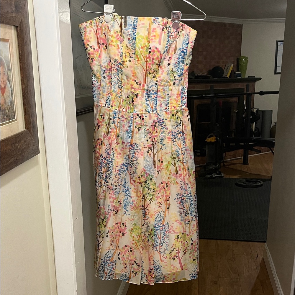 Kay Unger Multicolor Strapless Dress